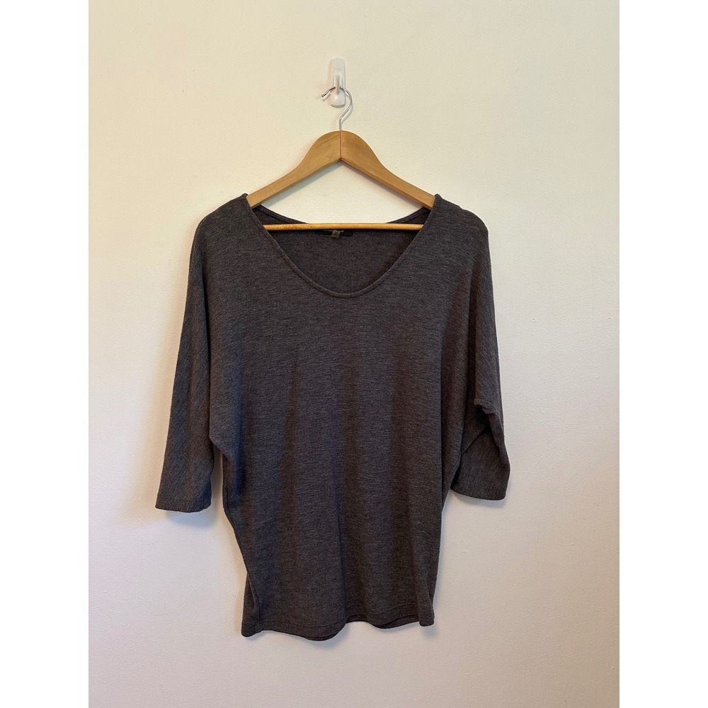 Laila Jayde Charcoal Grey Dolman Sleeve Knit Top | Size XS